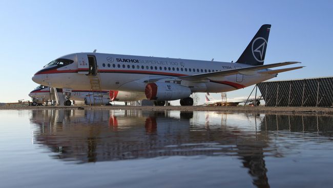 Разбившийся в Индонезии самолёт SSJ-100 перед вылетом в демонстрационный полёт по шести странам Азии (Жуковский, Московская область)