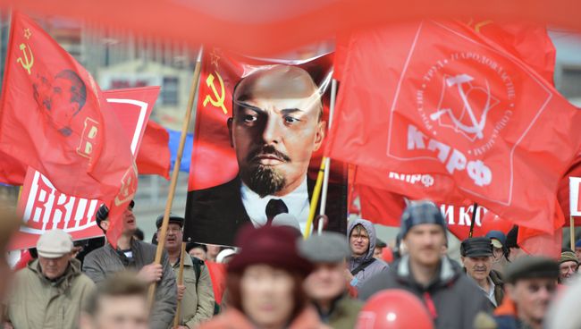 Первомайская демонстрация в Новосибирске