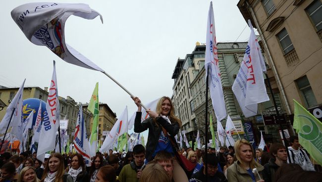 Акция федерации профсоюзов в Москве Акция федерации профсоюзов в Москве