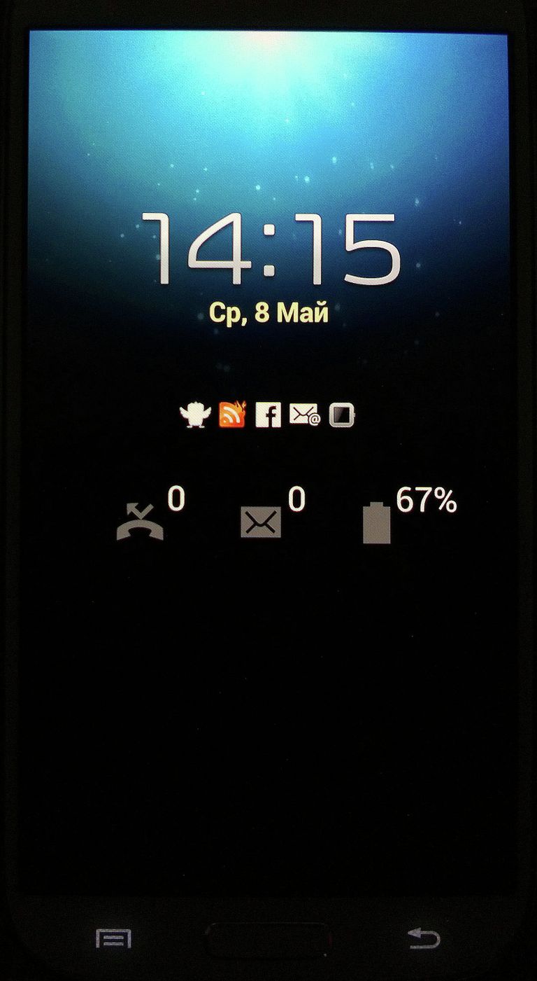 Информация на экране спящего Samsung Galaxy S4