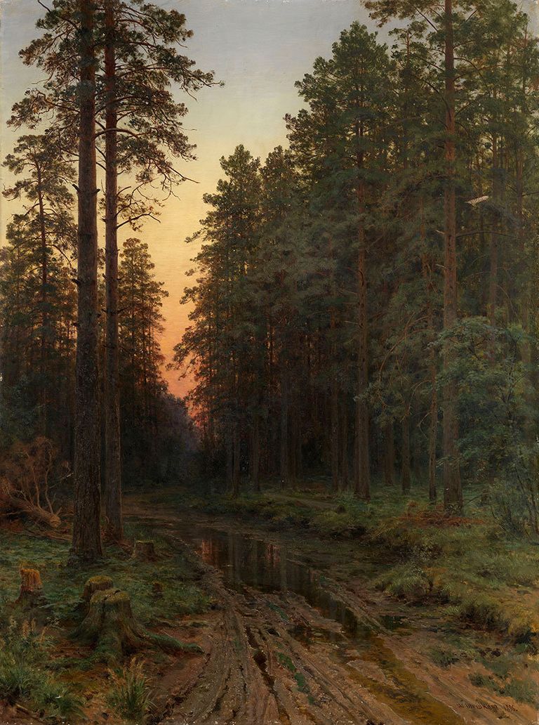 Иван Шишкин Вечерняя заря 1896 Иван Шишкин Вечерняя заря 1896