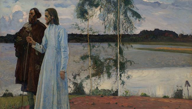 Михаил Нестеров Странники. За Волгой 1922