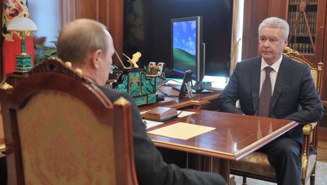 В.Путин провел рабочую встречу с С.Собяниным В.Путин провел рабочую встречу с С.Собяниным