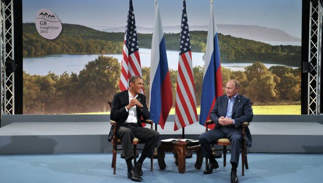 Путин встретился с Обамой в рамках саммита G8