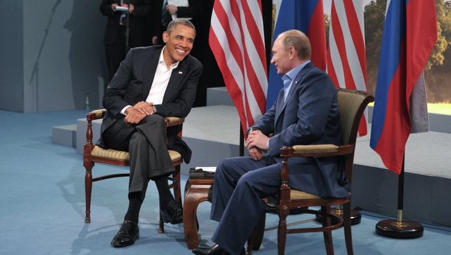 В.Путин встретился с Б.Обамой в рамках саммита G8