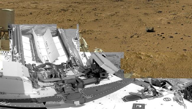 Кадр из панорамы Марса, снятой марсоходом Curiosity Кадр из панорамы Марса, снятой марсоходом Curiosity