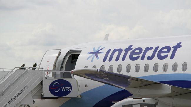 Sukhoi Superjet 100 мексиканской авиакомпании Interjet. Архивное фото