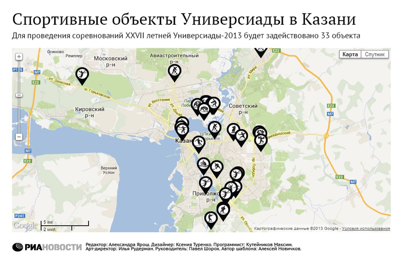 Спортивные объекты Универсиады в Казани