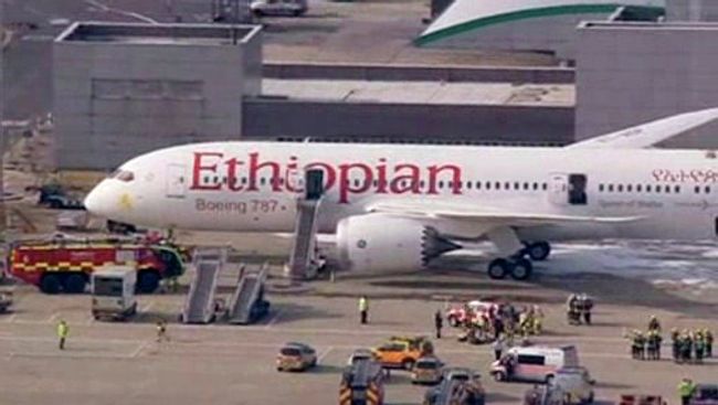 Пожар на борту Boeing Dreamliner в Хитроу