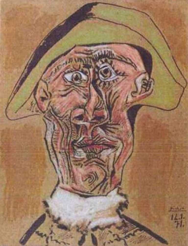 Пабло Пикассо, Голова Арлекина, 1971 Пабло Пикассо, Голова Арлекина, 1971