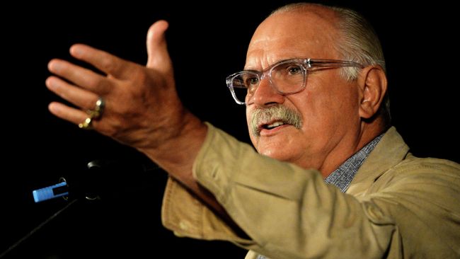 Актер, режиссер, руководитель Союза кинематографистов РФ Никита Михалков проводит мастер-класс в летней киноакадемии