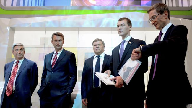 Дебаты между кандидатами в мэры Москвы