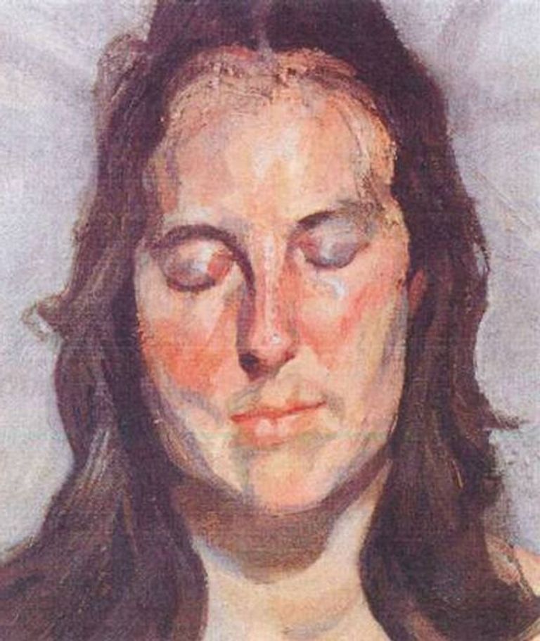 Люсьен Фрейд, Женщина с закрытыми глазами, 2002