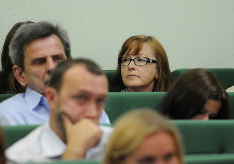 Мать Сергея Помазуна, Людмила Помазун во время судебного заседания Мать Сергея Помазуна, Людмила Помазун во время судебного заседания