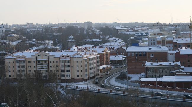Вид на Томск поздней осенью.