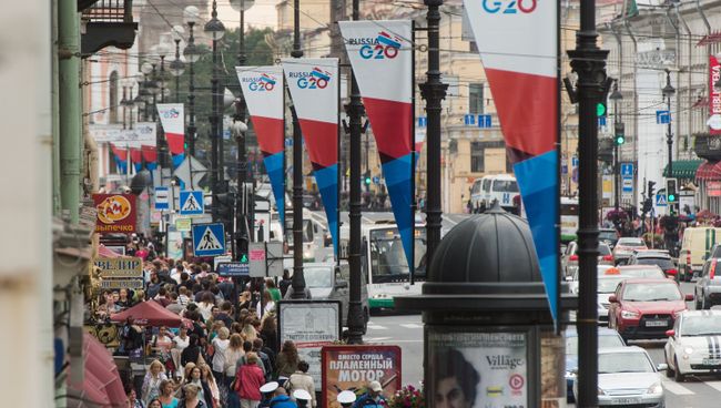 Санкт-Петербург перед началом саммита Группы двадцати Санкт-Петербург перед началом саммита Группы двадцати