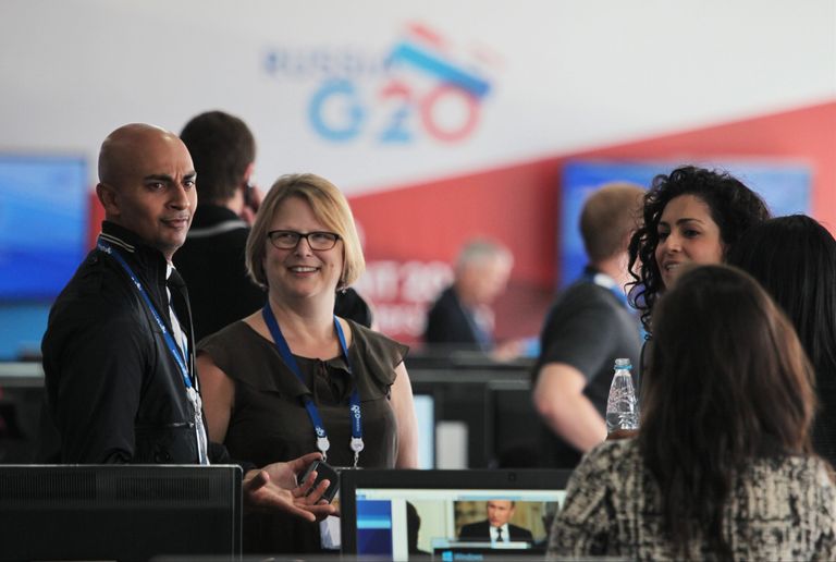 Работа Международного пресс-центра саммита G20 Работа Международного пресс-центра саммита G20