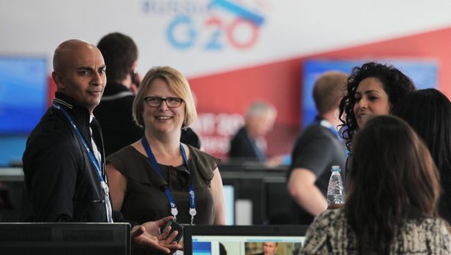 Работа Международного пресс-центра саммита G20 Работа Международного пресс-центра саммита G20