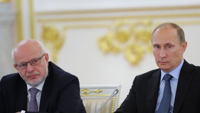 Михаил Федотов и Владимир Путин. Архивное фото Михаил Федотов и Владимир Путин. Архивное фото