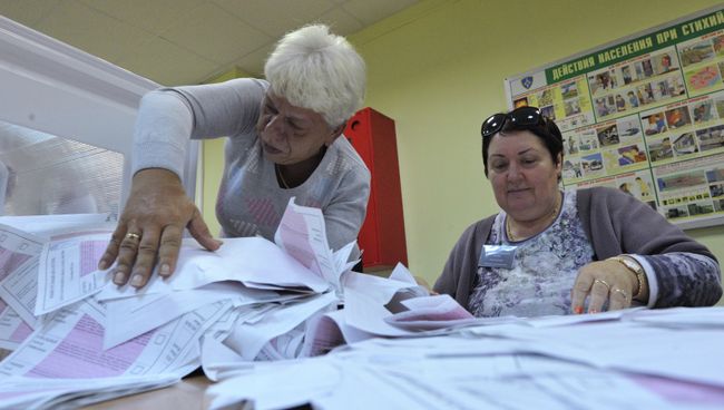 Подсчет голосов на выборах в Единый день голосования