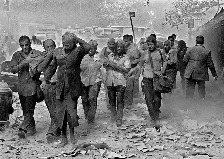 Во время теракта 11 сентября 2001 года в Нью-Йорке. Фото Гульнары Самойловой