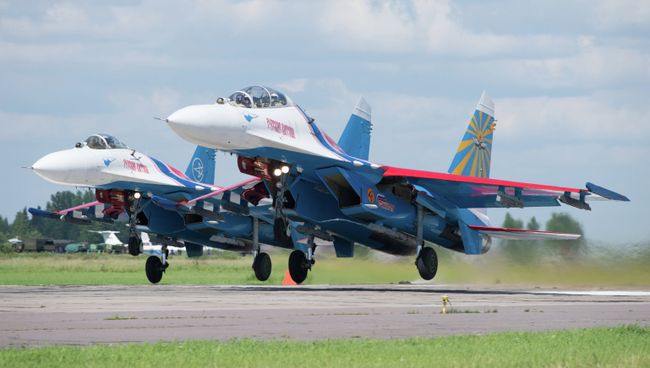 Взлет парой Су-27