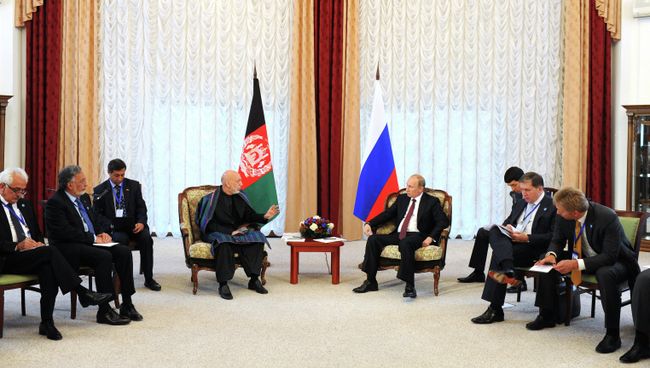 Владимир Путин и Хамид Карзай