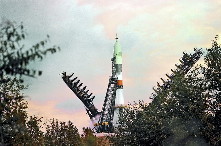 Космический корабль Союз-25 перед стартом