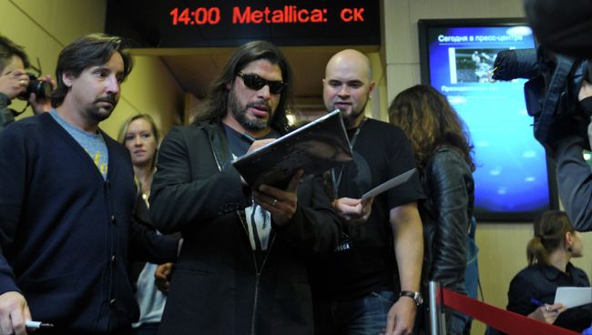 Пресс-конференция группы Metallica в РИА Новости