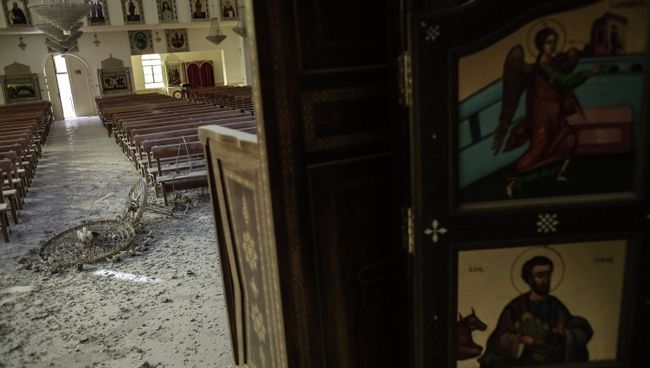 Церковь в центре Маалюли. Архивное фото Церковь в центре Маалюли. Архивное фото