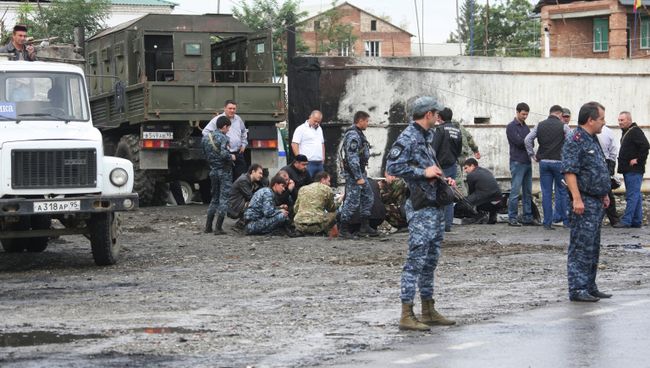 Взрыв у здания РОВД в Сунженском районе Чечни