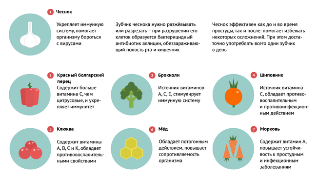 Топ-10 защитников организма от простуды