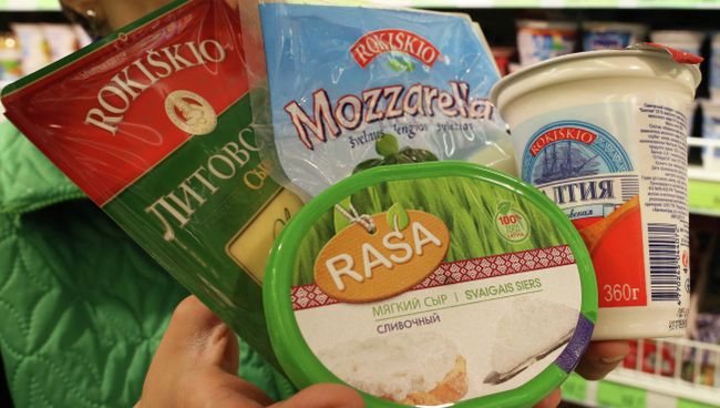 Молочная продукция из Литвы. Архивное фото