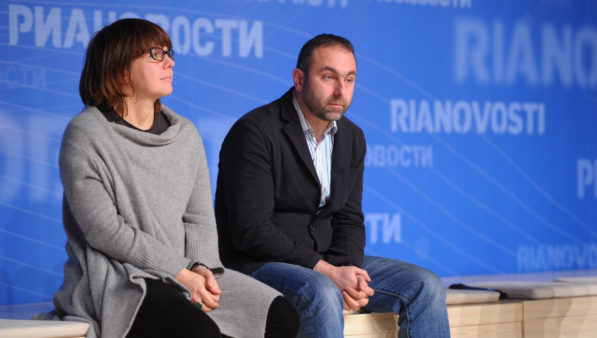 Фёкла Толстая и Михаил Калужский на Открытом показе Фёкла Толстая и Михаил Калужский на Открытом показе - РИА Новости, 1920, 03.10.2013