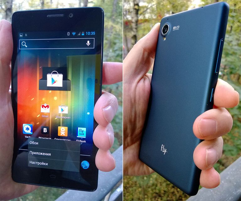 Fly Coral (IQ4412 Quad). Вид спереди и сзади Fly Coral (IQ4412 Quad). Вид спереди и сзади