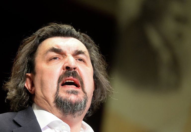 Актер Игорь Золотовицкий во время капустника, посвященного открытию 77-го театрального сезона Центрального Дома актера в Москве
