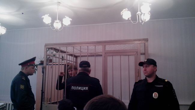 Во время судебного заседания Выборгского районного суда Петербурга. Архивное фото