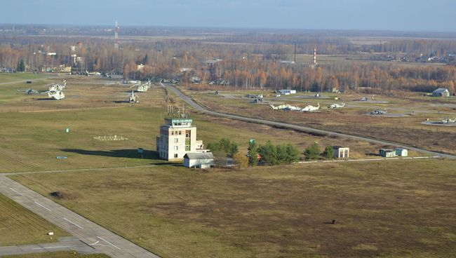 Вид из кабины вертолета Ми-8