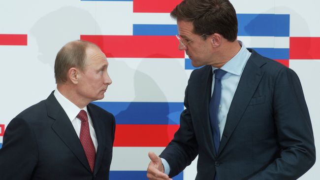 Президент России Владимир Путин и премьер-министр Королевства Нидерландов Марк Рютте. Архивное фото