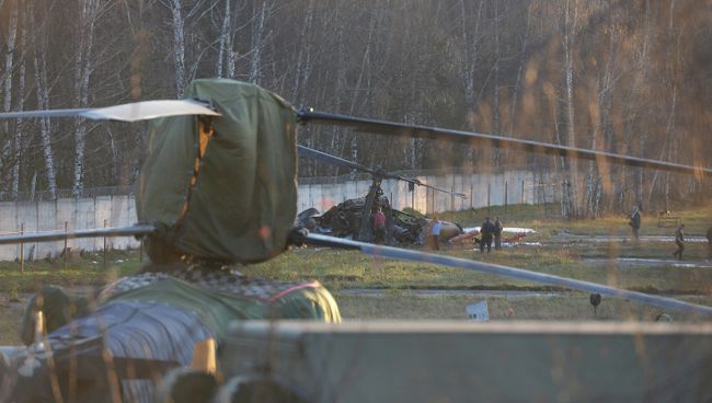 Вертолет Ка-52 упал в районе Выхино-Жулебино на юго-востоке Москвы