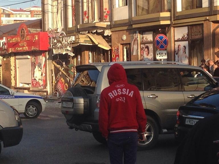 На месте взрыва в Махачкале