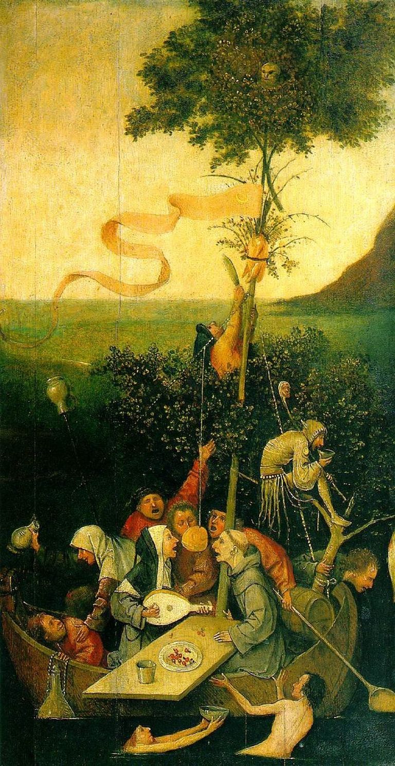 Иероним Босх. Корабль Дураков. Около 1491 года Иероним Босх. Корабль Дураков. Около 1491 года