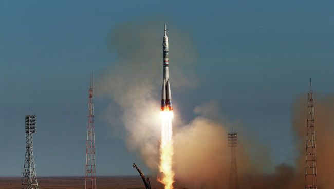 Старт РН Союз-ФГ с пилотируемым кораблем Союз ТМА-11М, фото с места события Старт РН Союз-ФГ с пилотируемым кораблем Союз ТМА-11М, фото с места события