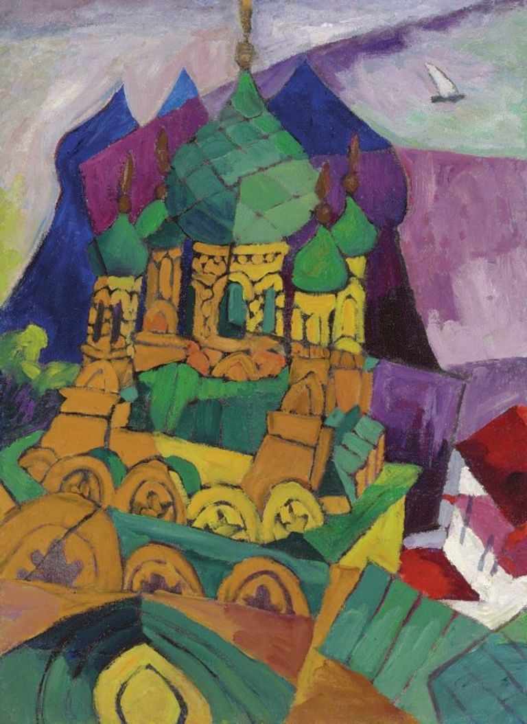 Аристарх Лентулов. Церковь в Алупке. Аристарх Лентулов. Церковь в Алупке.