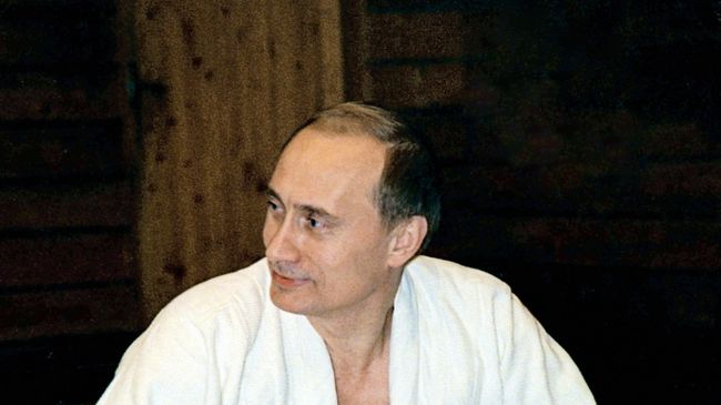 Владимир Путин во время тренировки