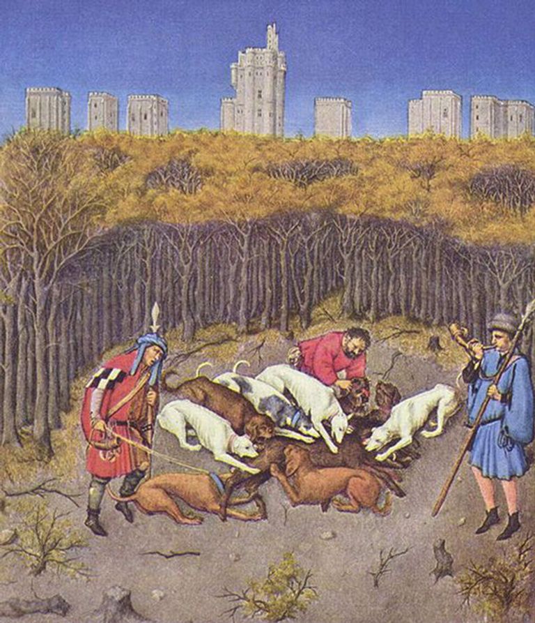 Великолепный часослов герцога Беррийского (1410-1490). Декабрь (фрагмент)