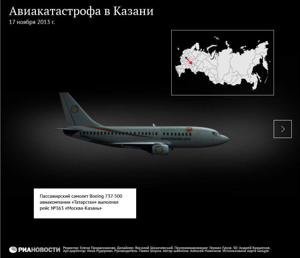 Реконструкция авиакатастрофы в Казани Реконструкция авиакатастрофы в Казани