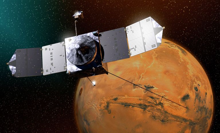 Зонд Maven присоединится к целому флоту марсианских орбитальных аппаратов. Зонд Maven присоединится к целому флоту марсианских орбитальных аппаратов.
