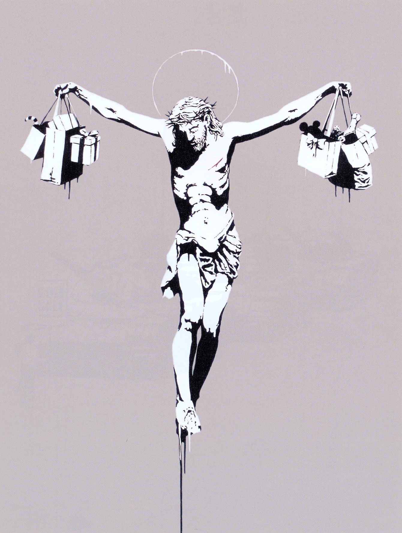 Бэнкси Иисус Христос с покупками (Banksy Jesus with Shopping Bags) Бэнкси Иисус Христос с покупками (Banksy Jesus with Shopping Bags)