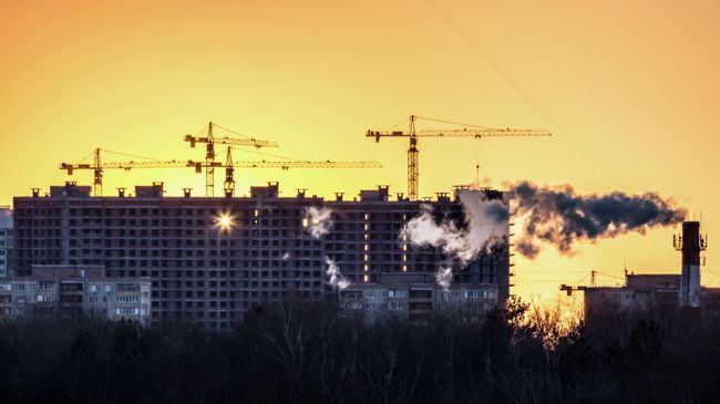 Строительство в Москве. Архивное фото Строительство в Москве. Архивное фото